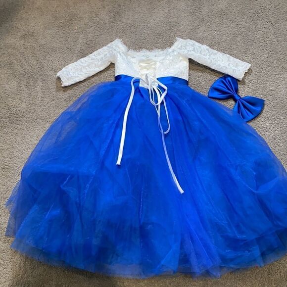 Girls Formal Dress Off the Shoulder Corset Back Size 4-5Y NWT - Picture 5 of 10